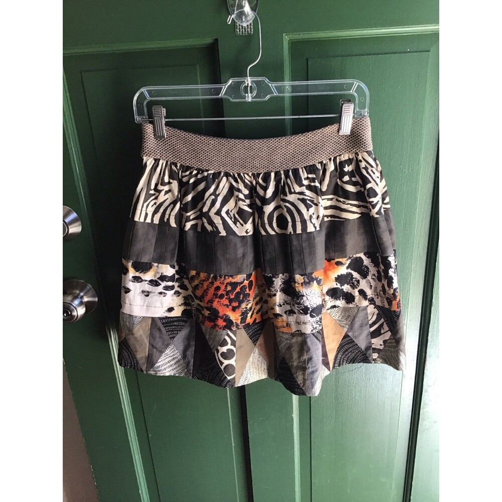 Diane von Furstenberg Meggy Patchwork Mixed-Media Skirt